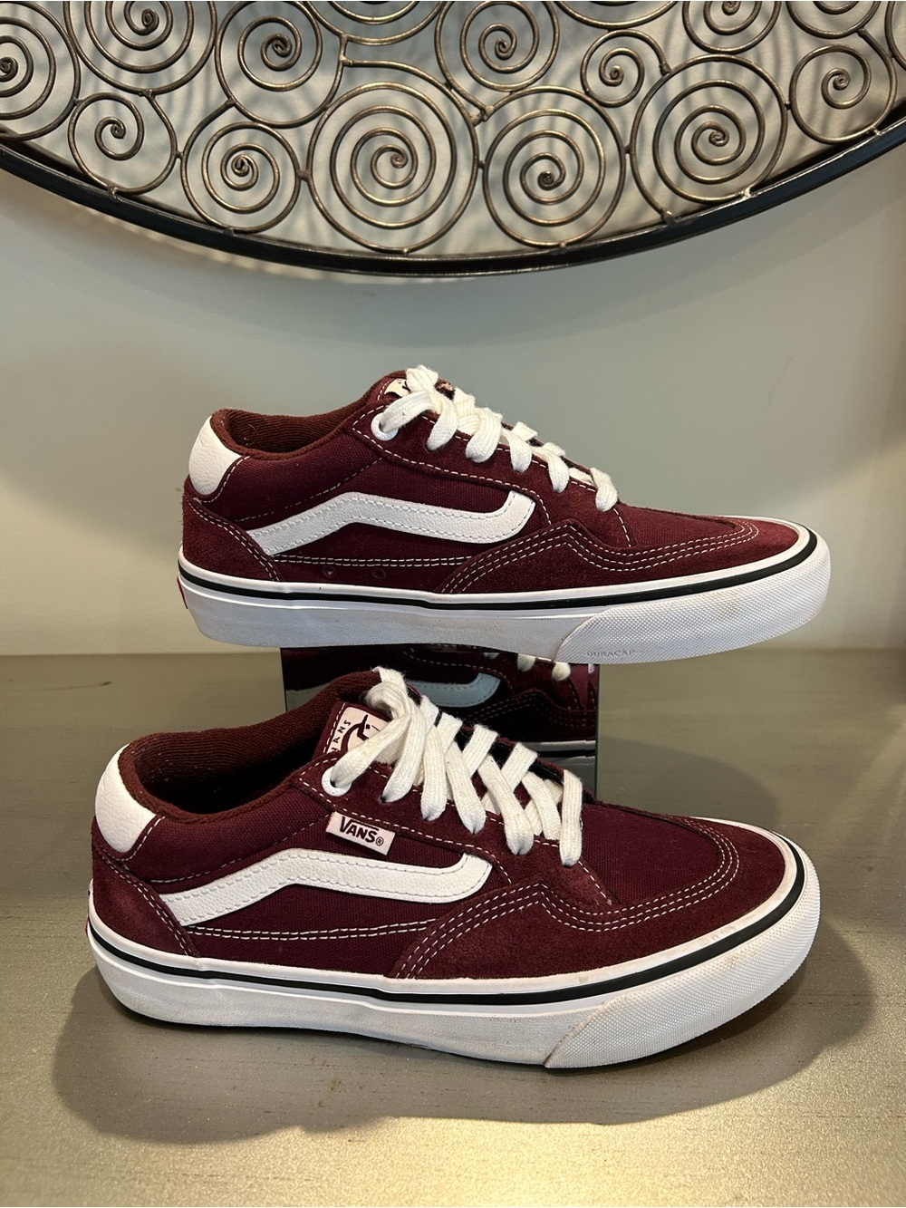Vans Old Skool Sneakers in Burgundy and White
